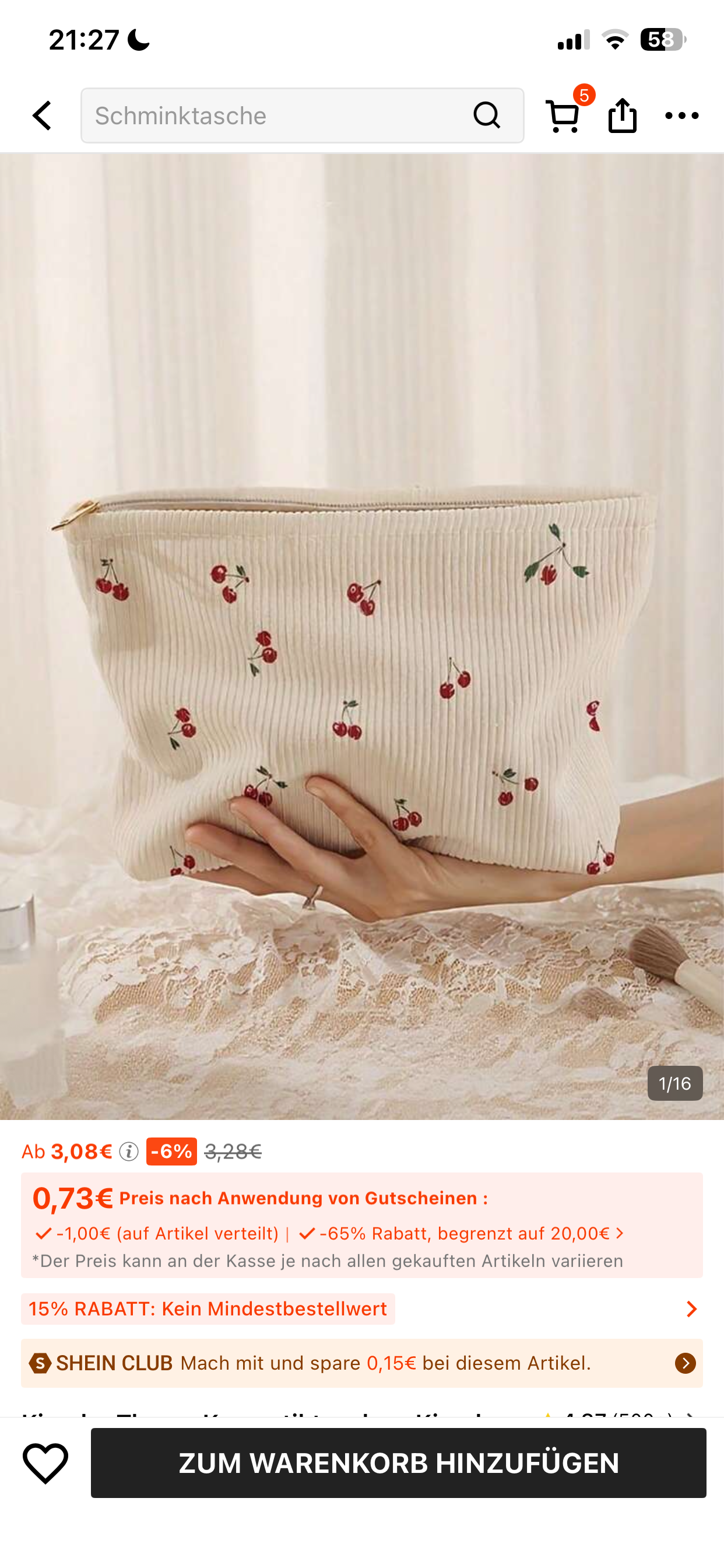 Cherry Schminktasche